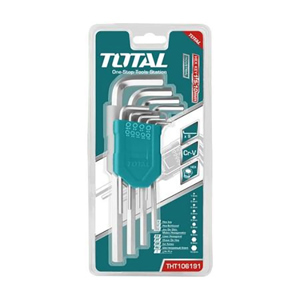 Bộ lục giác đầu bằng 9 chi tiết hệ mét Total THT106191, 1.5-10mm