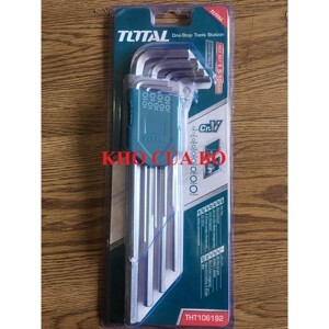 Bộ lục giác đầu bằng dài 9 chi tiết hệ mét Total THT106192