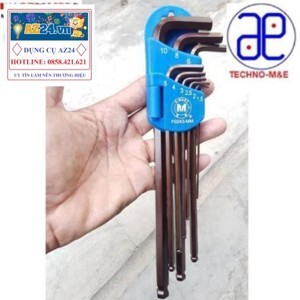 Bộ lục giác đầu bi 9 cây hệ mm F0243-MM C-MART