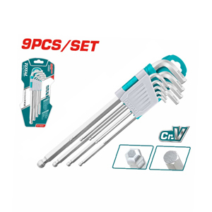 Bộ lục giác đầu bi 9 chi tiết Total THT106291, 1.5-10mm