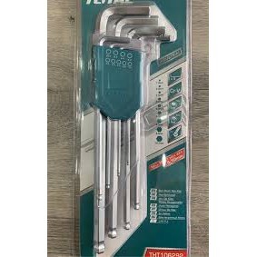 Bộ lục giác đầu bi dài 9 chi tiết Total THT106292, 1.5-10mm
