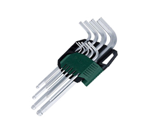 Bộ lục giác đầu bi dài 9 chi tiết Sata 09-105 (Xám bạc)