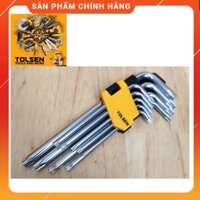Bộ lục giác đầu bông 9 cây ngắn TOLSEN 20056 dùng tháo lắp đai ốc, sửa chữa cơ khí