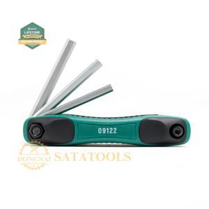 Bộ lục giác gập 9 chi tiết Sata 09122