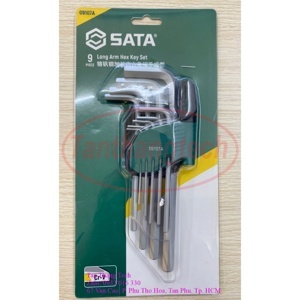 Bộ lục giác hệ Metric 9 chi tiết Sata 09107A