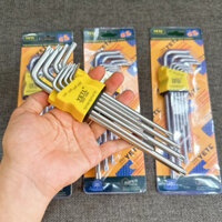 Bộ Lục Giác Hoa Thị 9 Món Vặn Mọi Loại Ốc Lục Giác Inox,Titan Cực Chất.