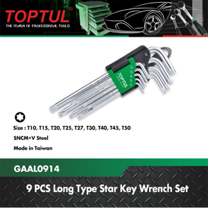 Bộ lục giác sao 9 món Toptul GAAL0914
