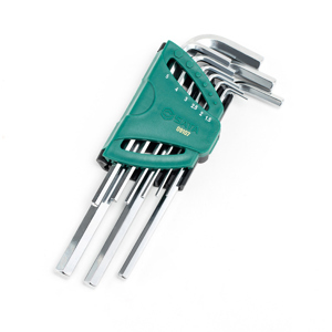 Bộ lục giác tay cầm dài 9 chi tiết Sata 09-107 (Xám bạc)