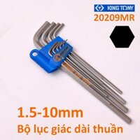 Bộ lục giác thuần 9 cây hệ mét 1.5-10mm KINGTONY 20209MR - hàng chính hãng