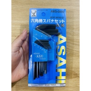 Bộ lục giác thường ngắn 1.5-10mm Asahi AWS0990