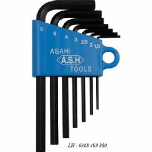 Bộ lục giác thường ngắn 1.5-6mm Asahi AWS0770