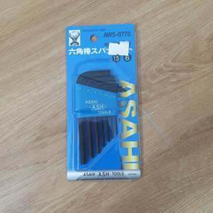Bộ lục giác thường ngắn 1.5-6mm Asahi AWS0770