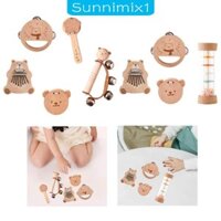 Bộ Lục Lạc Bằng Gỗ Tay Lục Lạc Chuông Động Cơ Tốt Kỹ Năng Nhạc Cụ Đồ Chơi Âm Nhạc Cho Trẻ Sơ Sinh 6 Tháng