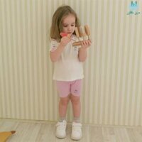 Bộ lửng in phối tay vải tăm LIL LCT79 trắng hồng (9-12) (9-10kg)