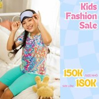 Bộ lửng thun cotton mặc nhà bé gái jubbie kids 82006