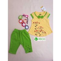 Bộ lửng Veco bồ công anh màu vàng cho bé gái từ 7-23kg