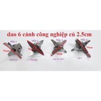 BỘ LƯỠI DAO 6 LƯỠI MÁY XAY SINH TỐ CÔNG NGHIỆP - Phụ kiện - Củ dao cao 2.5cm