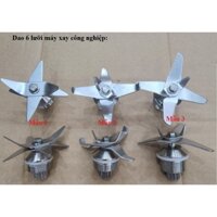 BỘ LƯỠI DAO 6 LƯỠI vát 2 bên củ lắp MÁY XAY SINH TỐ CÔNG NGHIỆP lắp cốc 2 lít - 4 lít