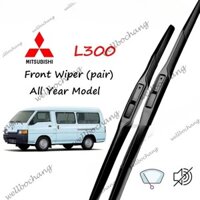 Bộ lưỡi gạt nước Mitsubishi L300 18 + 18 (Mặt trước / Cặp) dành cho gạt nước cửa sổ ô tô mẫu cả năm (loại lai silicon) từ khăn lau