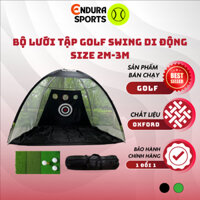 Bộ Lưới tập Golf swing di động Size 2m-3m, Lều tập golf khung sắt bền bỉ tập chơi golf tại nhà