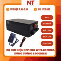 Bộ lưu điện 12V cho camera, wifi, dung lượng 6000mAh, UPS 12V,bảo hành 12 tháng (SNB1220)