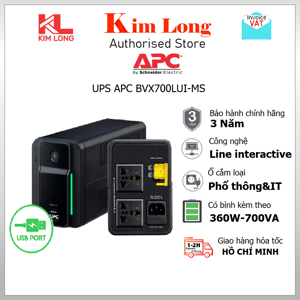 Bộ lưu điện APC UPS BVX700LUI-MS 360W-700VA
