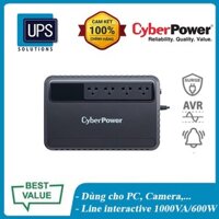 Bộ lưu điện CyberPower BU1000E - 1000VA/600W 👌CyberPower Chính hãng new 100%👌