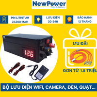 Bộ lưu điện gia đình 31.200mAh có jack 100W, UPS 12V dùng cho camera, wifi..,mới 100%, BH 12th, xuất xứ VN(SNB12104-2)