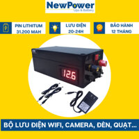 Bộ lưu điện gia đình 31.200mAh có jack 100W, UPS 12V dùng cho camera, wifi..,mới 100%, BH 12th, xuất xứ VN(SNB12104-2)