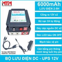 Bộ lưu điện gia đình dùng cho modem wifi camera 6000mAh Mini DC UPS 12V