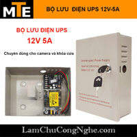 Bộ lưu điện UPS 12V 5A chuyên dùng cho camera, module wifi, khóa điện và kiểm soát cửa,... khi mất điện