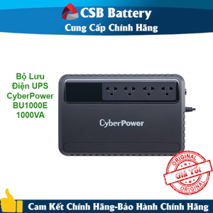 Bộ lưu điện UPS CyberPower 1000VA (BU1000E) - 600W, Offline