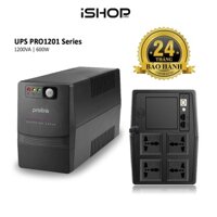 Bộ lưu điện UPS Prolink PRO1201SFC, 1200VA, 600W, sạc siêu nhanh, ổn định dòng điện, dùng cho PC, Wifi, Camera,..