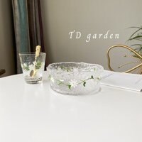 Bộ Ly-Bát Thủy Tinh Hoa Daisy Cực Xinh - TD Garden