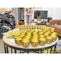 Bộ Ly Chén Đũa Dâng Đền Bằng Đồng