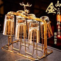 Bộ ly rượu trắng sang trọng Jinshan 0.1kg ly thủy tinh bộ rượu cao cấp tại nhà với bình chia độ ly rượu nhỏ