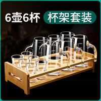 Bộ ly rượu vang trắng thủy tinh pha lê gia đình, bình decanter nhỏ, ly shot nhỏ, ly một ngụm, ly rượu phong cách Trung Q