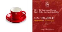 Bộ Ly Sứ Espresso Phong Cách Châu Âu Cao Cấp 80ML
