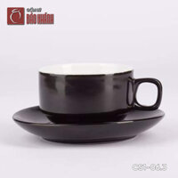Bộ ly sứ uống cafe quai vuông 150ml màu