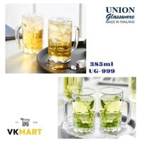 Bộ ly thủy tinh Union glass, uống nước, bia lạnh, nhập khẩu Thái Lan, UG-999 385ml (6 cái/ bộ)