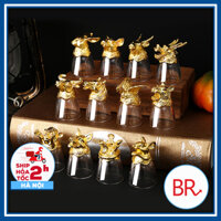 Bộ Ly Uống Rượu Đẹp 12 Con Giáp Đựng Trong Vali Cao Cấp Mạ Vàng 18K Quà Biếu Tết 2025 , Quà Tân Gia Sang trọng 02674