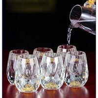 Bộ ly uống rượu thủy tinh pha lê 6 ly và 1 bình