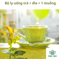 Bộ Ly Uống Trà Bích Ngọc (+ Đĩa + Muỗng) - Sự Kết Hợp Hoàn Hảo Cho Mỗi Tách Trà