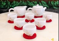 Bộ ly uống trà cao cấp dát vàng 24k MT Gold Art- Hàng chính hãng, trang trí nhà cửa, quà tặng dành cho sếp, đối tác, khách hàng.