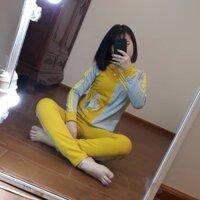 Bộ mặc nhà - áo kéo khoá