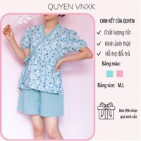 Bộ Mặc Nhà Hoa Nhí Buộc Dây. Bộ Đồ Nữ Vải Áo Thô Mềm, phù hợp mặc nhà, đồ ngủ nữ