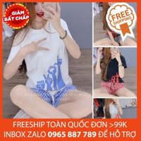 BỘ MẶC NHÀ NỮ QUẦN ĐÙI KẺ CÁ TÍNH TRẺ TRUNG BN316 S065