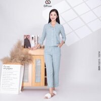 Bộ mặc nhà pijama thô xốp G9moza 12213- 12214 hàng thiết kế cao cấp