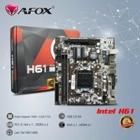 Bo mạch chính Afox H61 mainboard, (IH61-MA) LGA1155 ATX