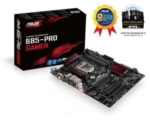 Bo mạch chủ Asus B85-Pro Gamer - Socket 1150, Intel B85, 4 x DIMM, Max 32GB, DDR3
